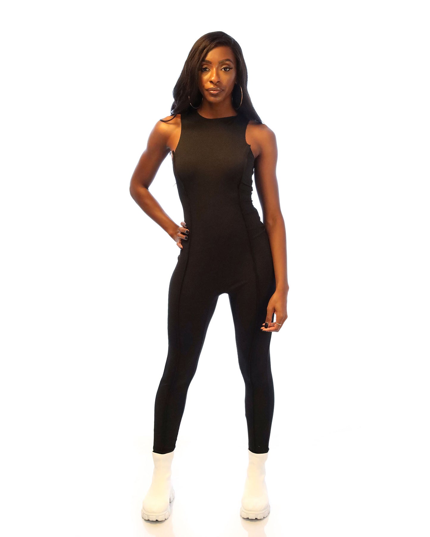 High-waist Hip-lifting Skinny Jumpsuit