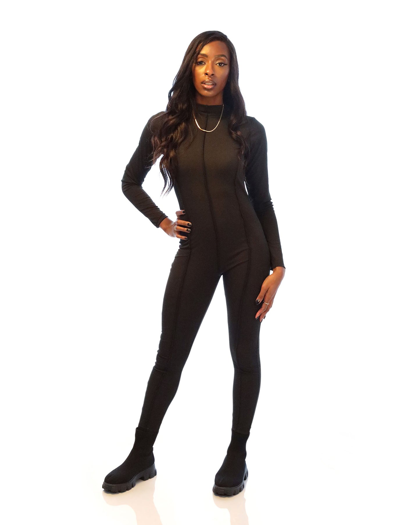 High-waist Hip-lifting Skinny Jumpsuit