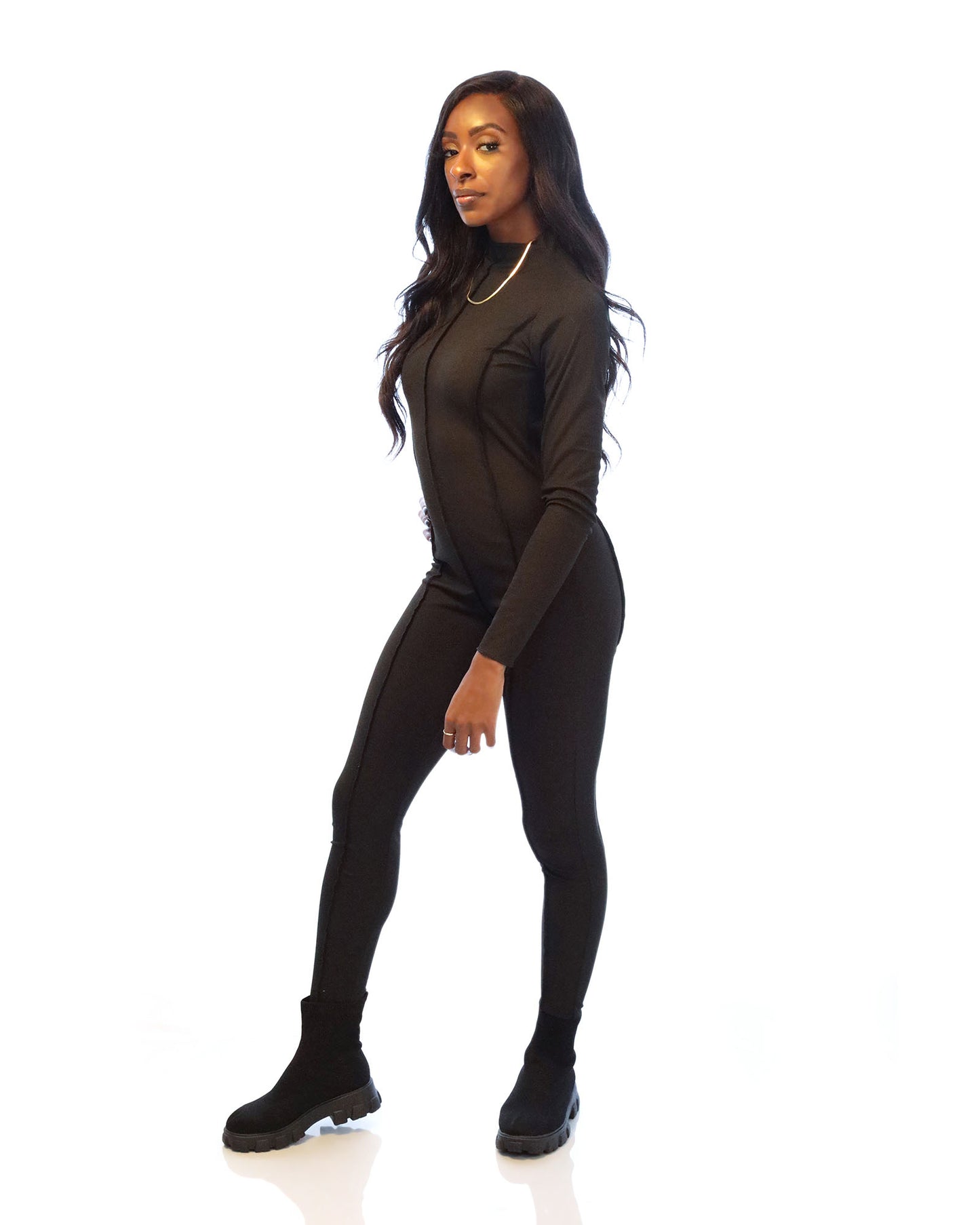 High-waist Hip-lifting Skinny Jumpsuit