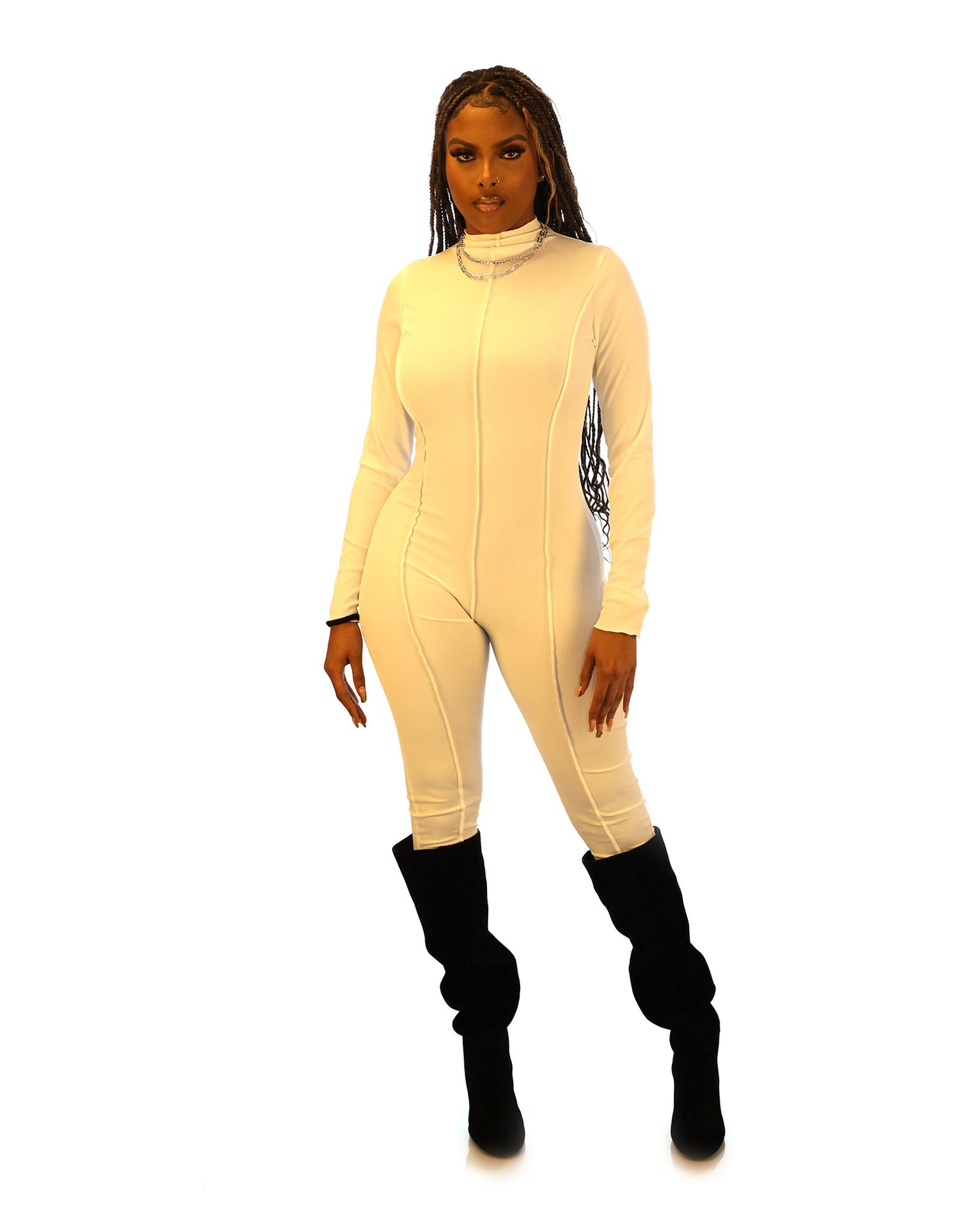 High-waist Hip-lifting Skinny Jumpsuit