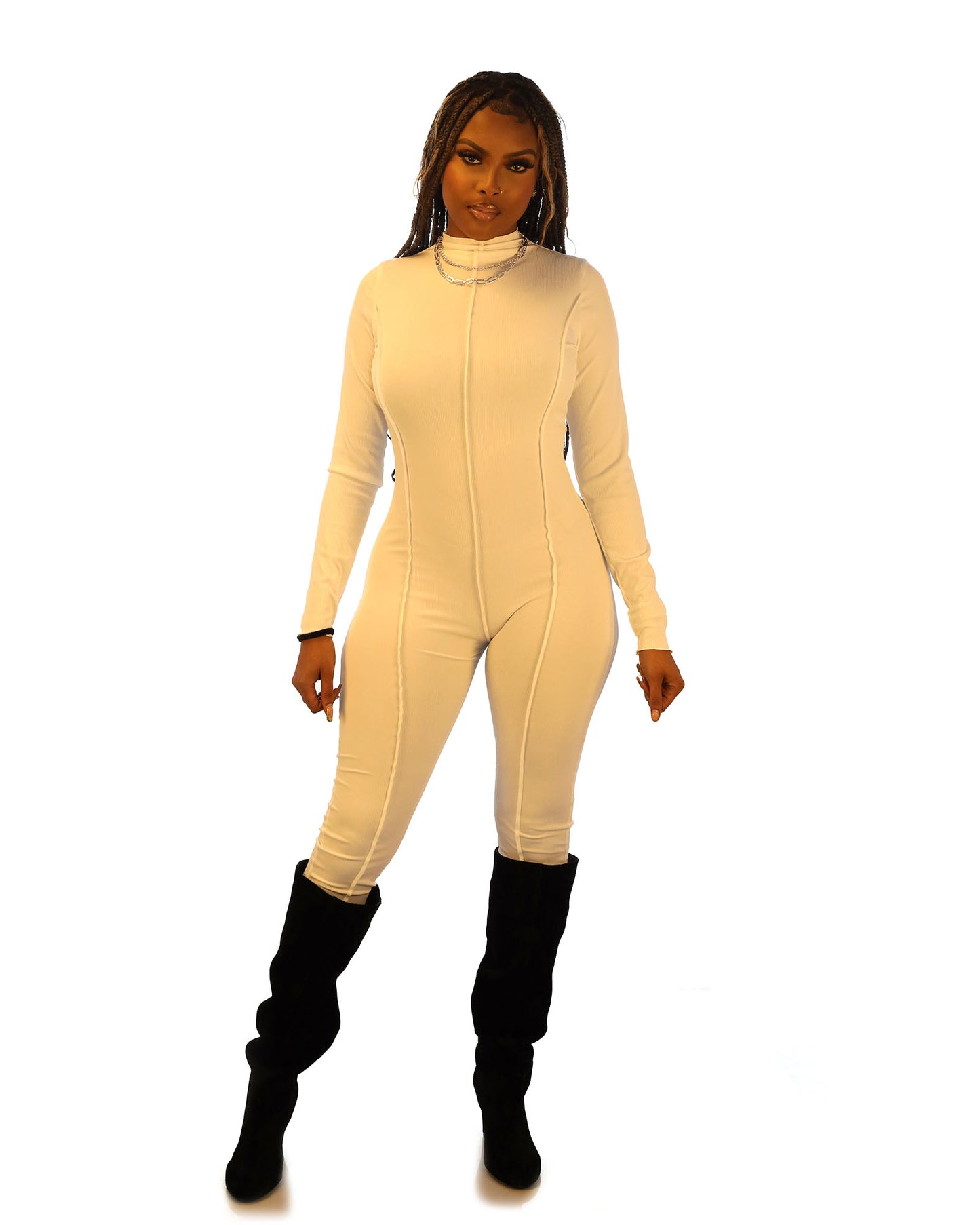 High-waist Hip-lifting Skinny Jumpsuit