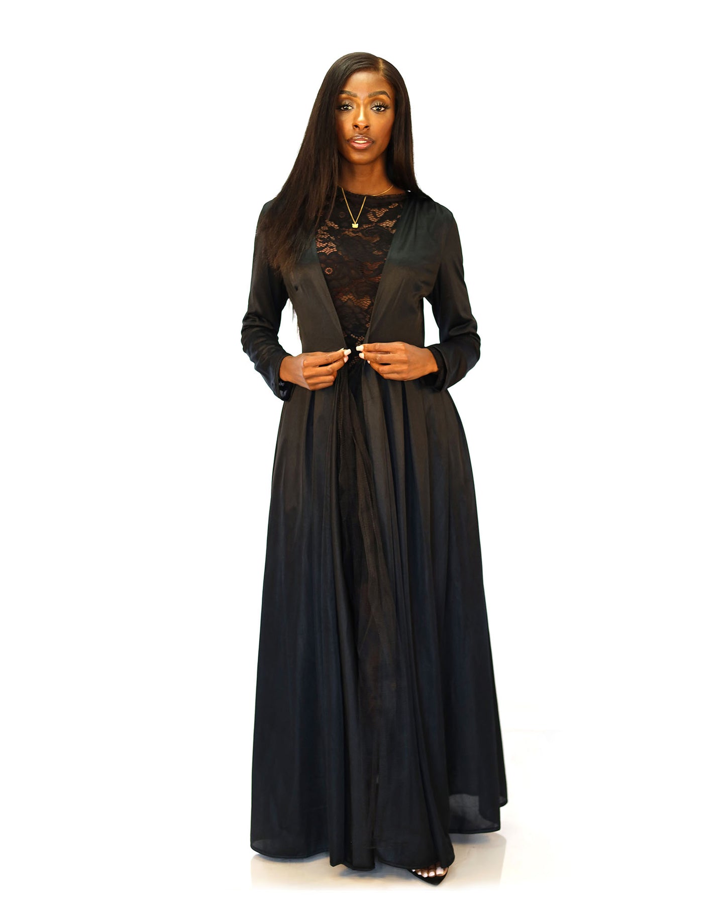 Two Piece Loose Chiffon Lace Dress Matching Set