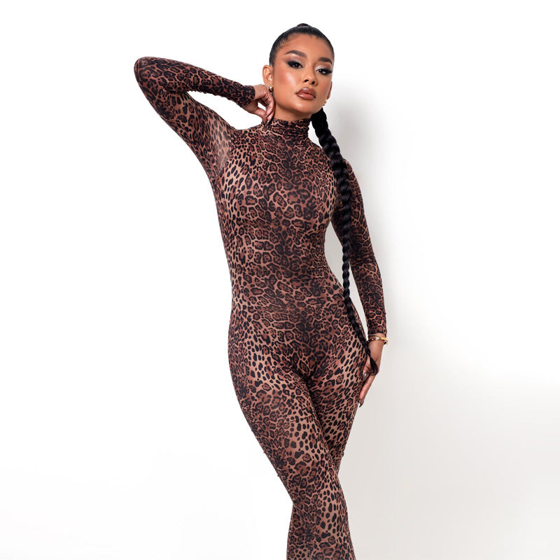 Pure Color Skinny Sports Fitness Jumpsuit