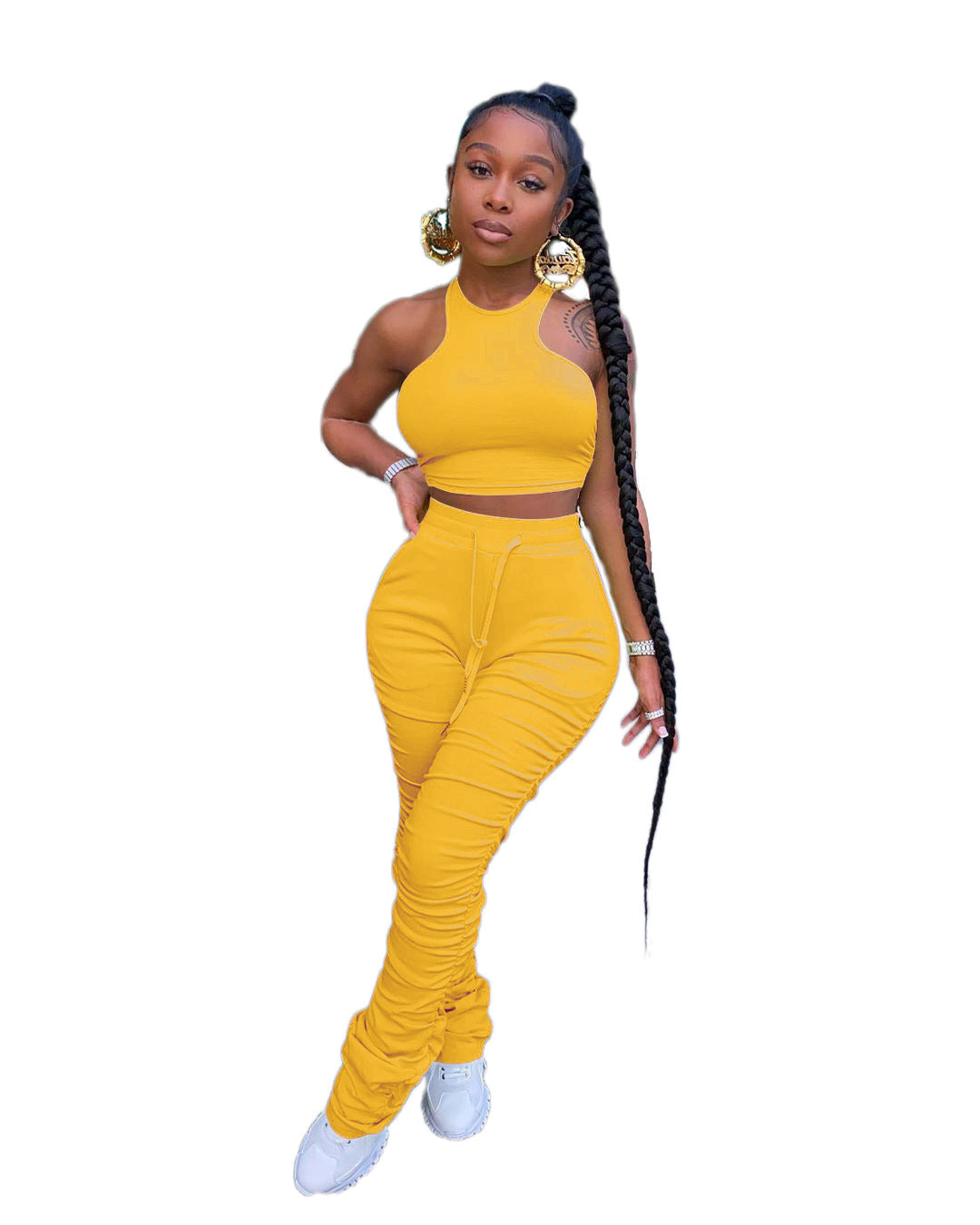 Women's Crop Top and Pants Two- Piece suit - Hendrick Brun