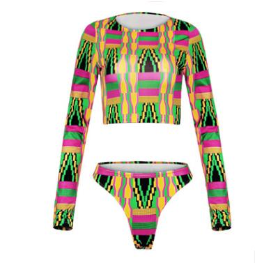 High Cut Long Sleeve Bikini Set