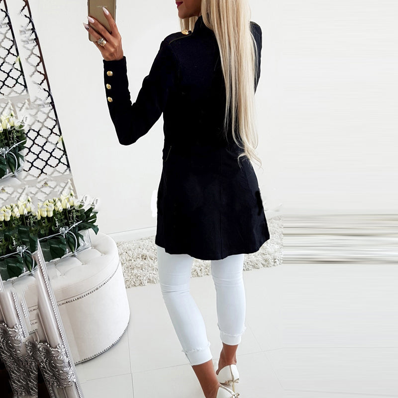 Long Sleeved Buttoned Slim Blazer - Hendrick Brun
