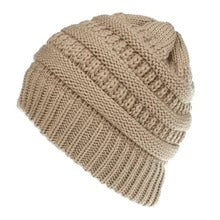 Mixed Color Knitted Wool Hat Ladies Non-labeled Ponytail Hat - Hendrick Brun