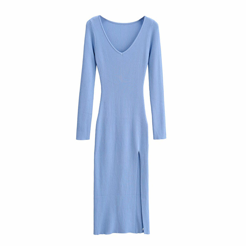 Split High Waist Dress Women Slim Bag Hip Long Skirt