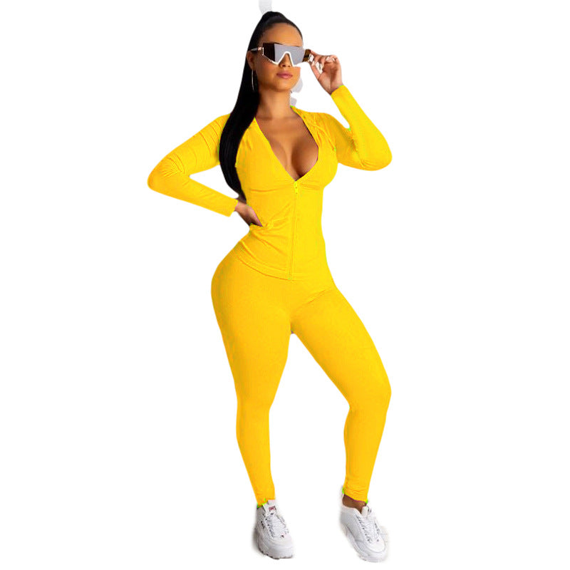Womens Casual Hooded Two-piece Fitted Set - Hendrick Brun