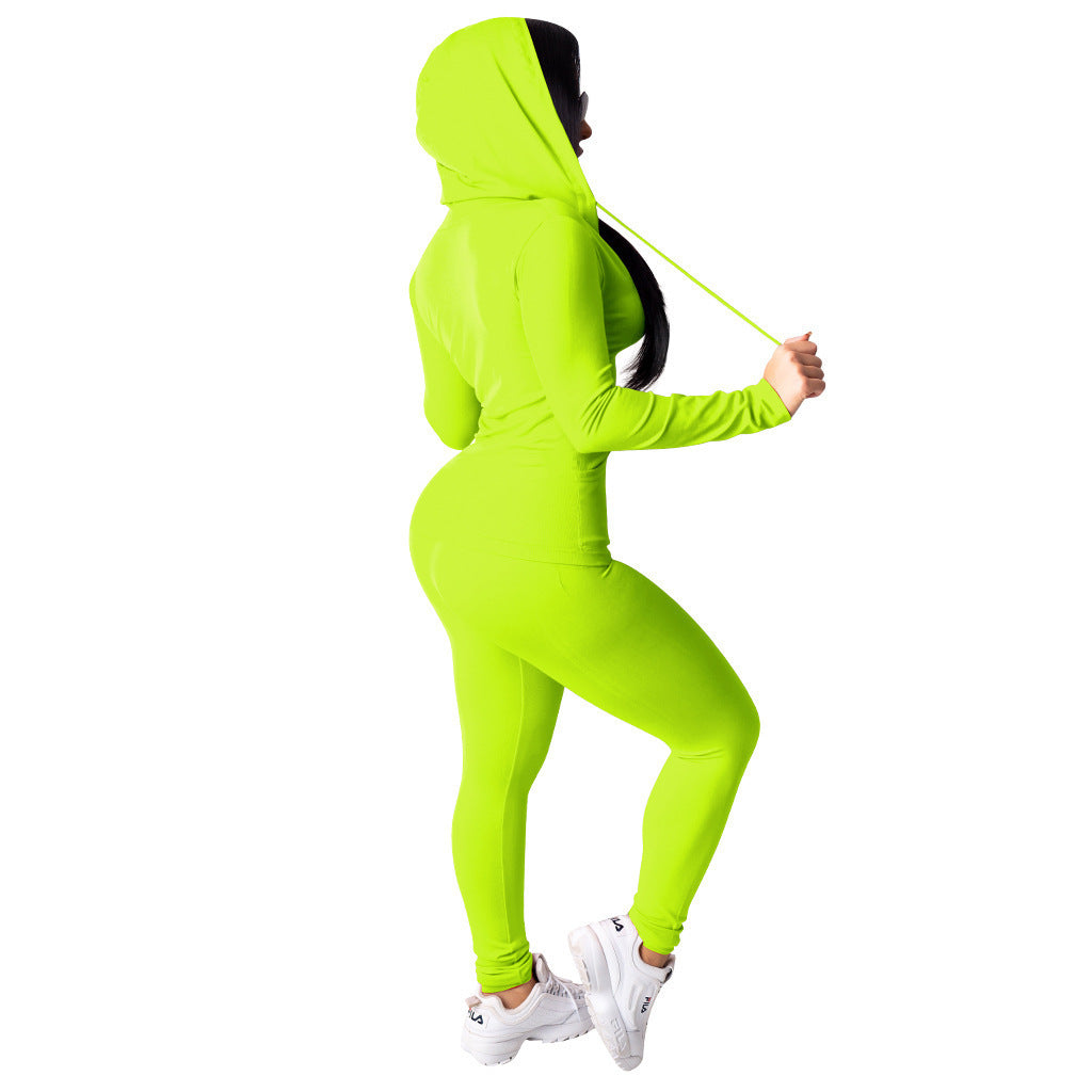 Womens Two-Piece Casual Hooded Two-Piece Suit - Hendrick Brun