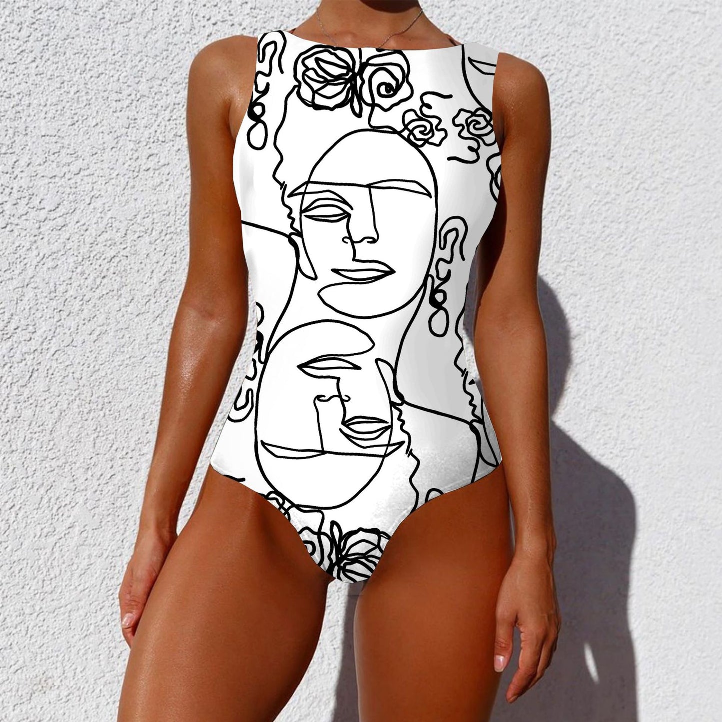 Siamese Bikini Personality Abstract Print Pass