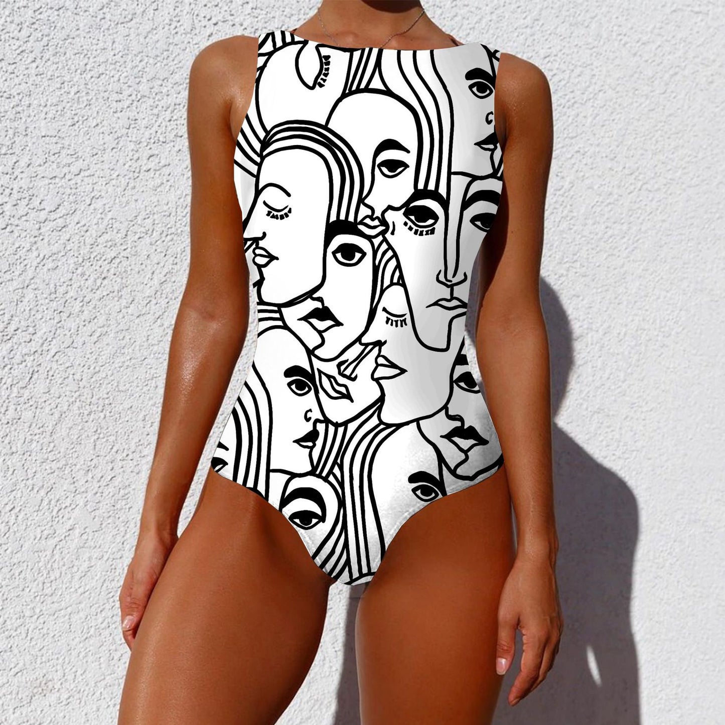 Siamese Bikini Personality Abstract Print Pass