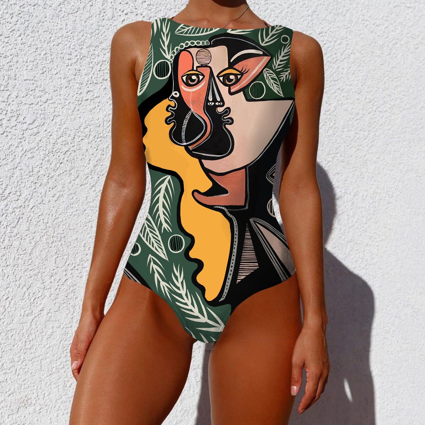 Siamese Bikini Personality Abstract Print Pass