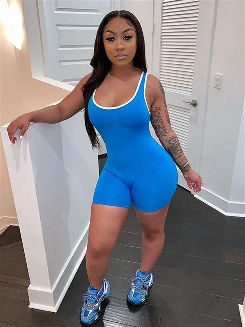 Women Sleeveless Tank Jumpsuit Romper - Hendrick Brun