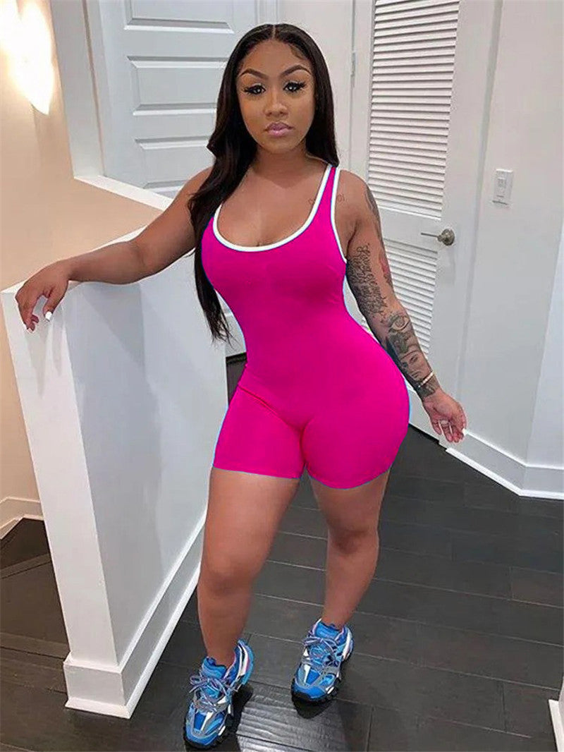 Women Sleeveless Tank Jumpsuit Romper - Hendrick Brun