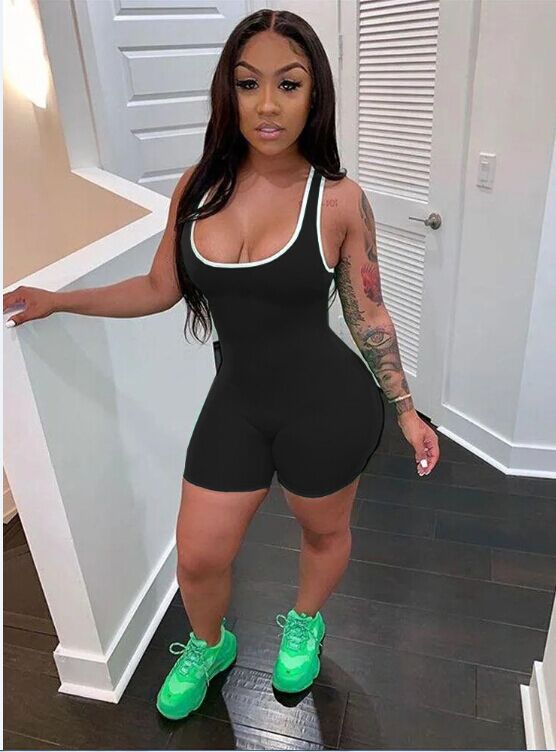 Women Sleeveless Tank Jumpsuit Romper - Hendrick Brun