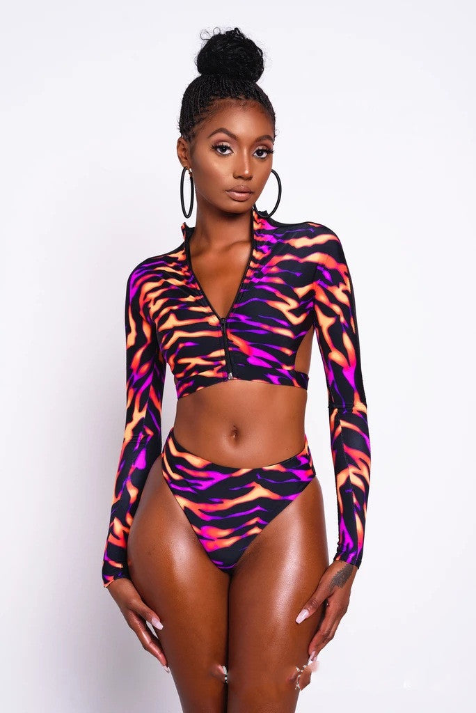 European And American New Style Swimsuit Split Printing Cross-Border Foreign Trade Bikini