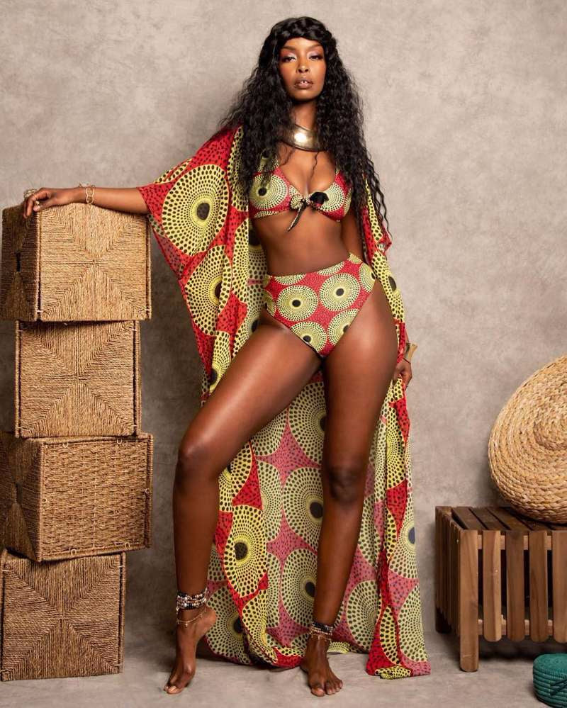 Printed swimsuit sexy digital bikini three piece set
