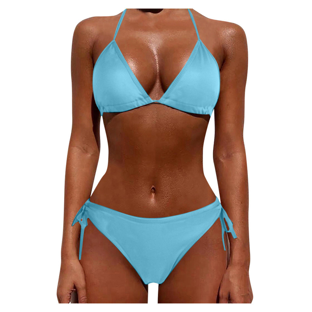 Tie Bikini Sexy Swimsuit Two-Piece Bikini Set