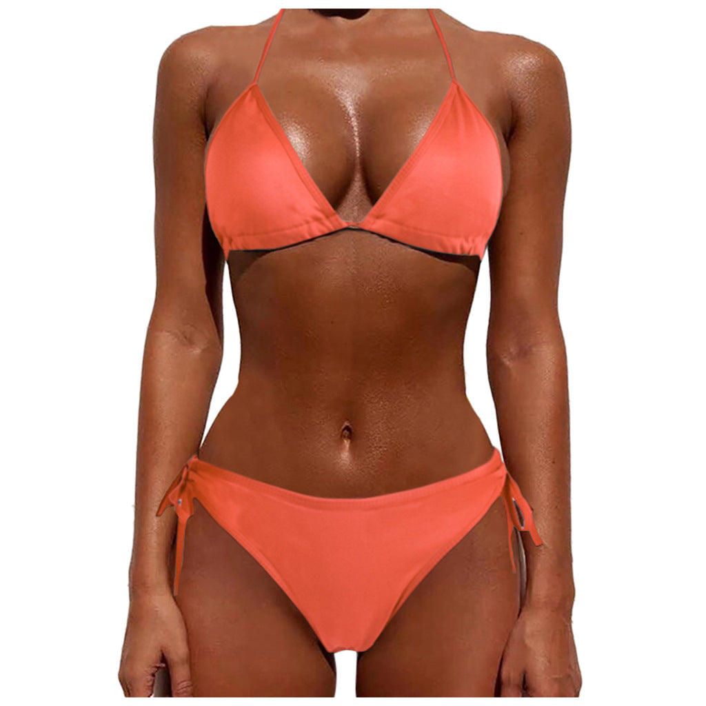 Tie Bikini Sexy Swimsuit Two-Piece Bikini Set