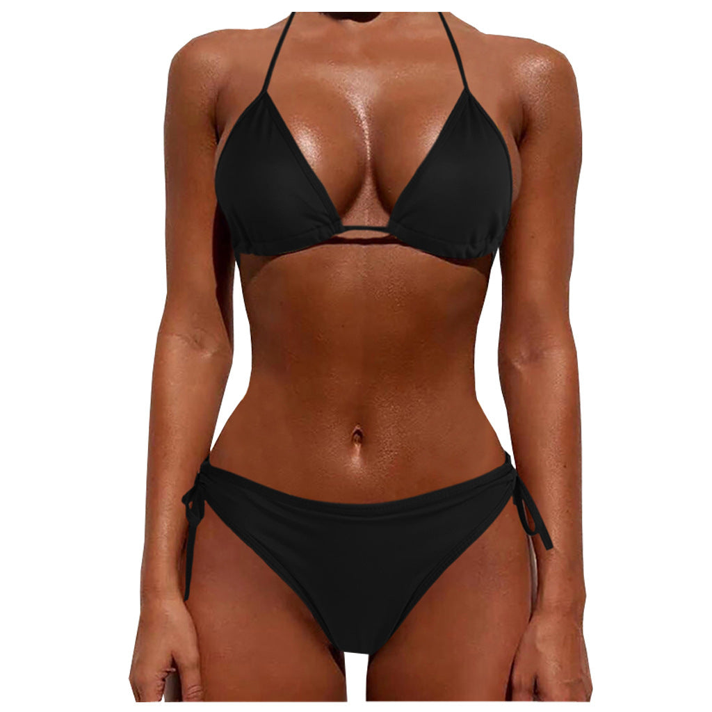 Tie Bikini Sexy Swimsuit Two-Piece Bikini Set