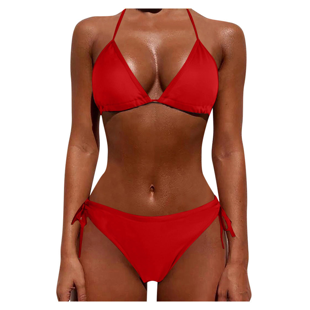 Tie Bikini Sexy Swimsuit Two-Piece Bikini Set