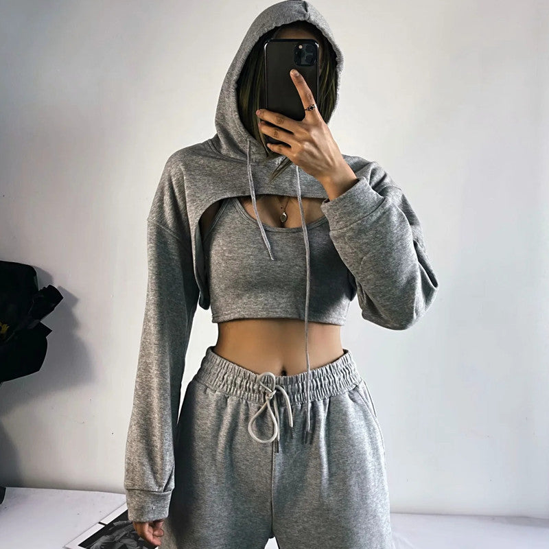 Hooded Sweatshirt Vest Suit - Hendrick Brun