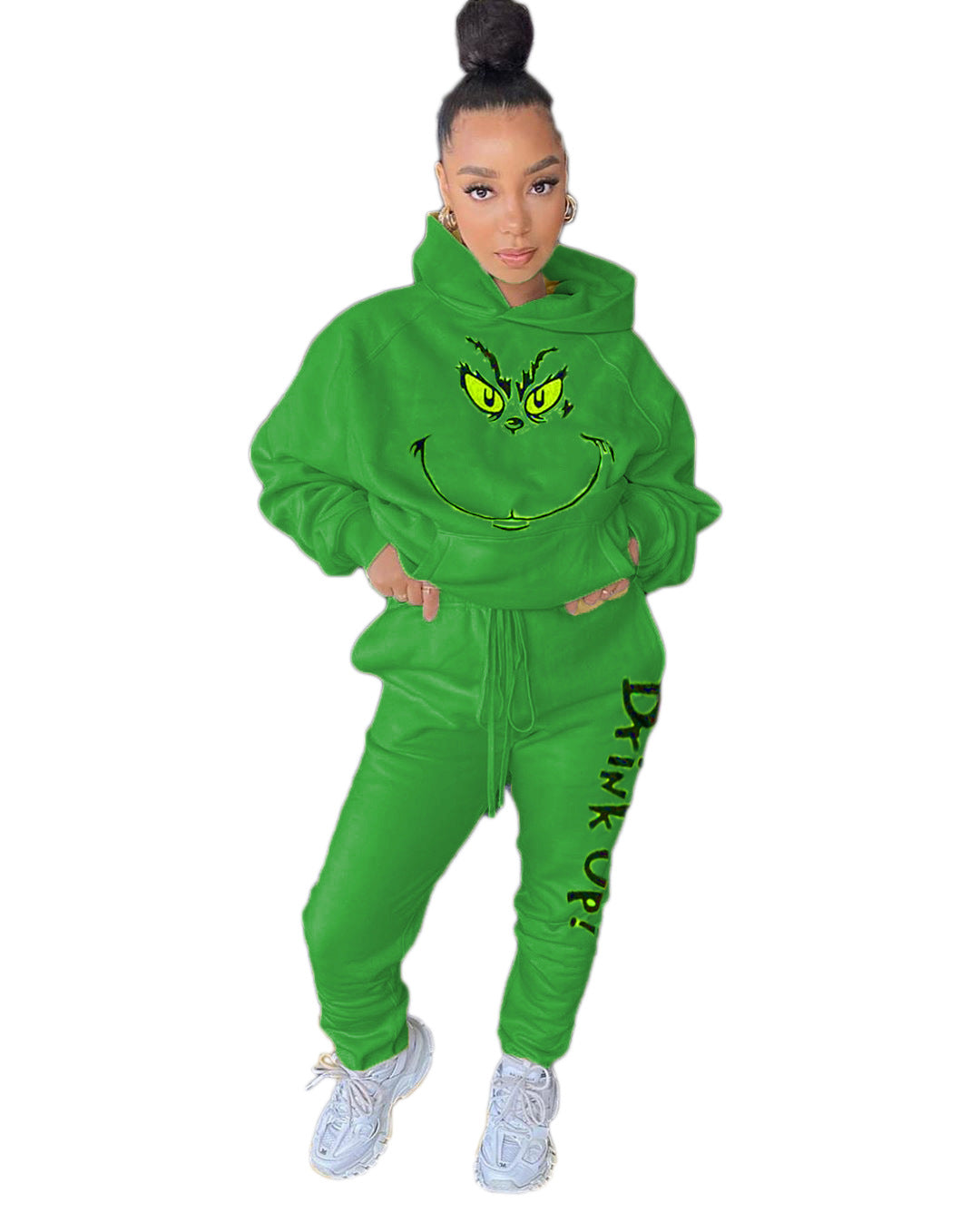 Two-Piece Printed Wish Sweater Casual Hooded Suit - Hendrick Brun