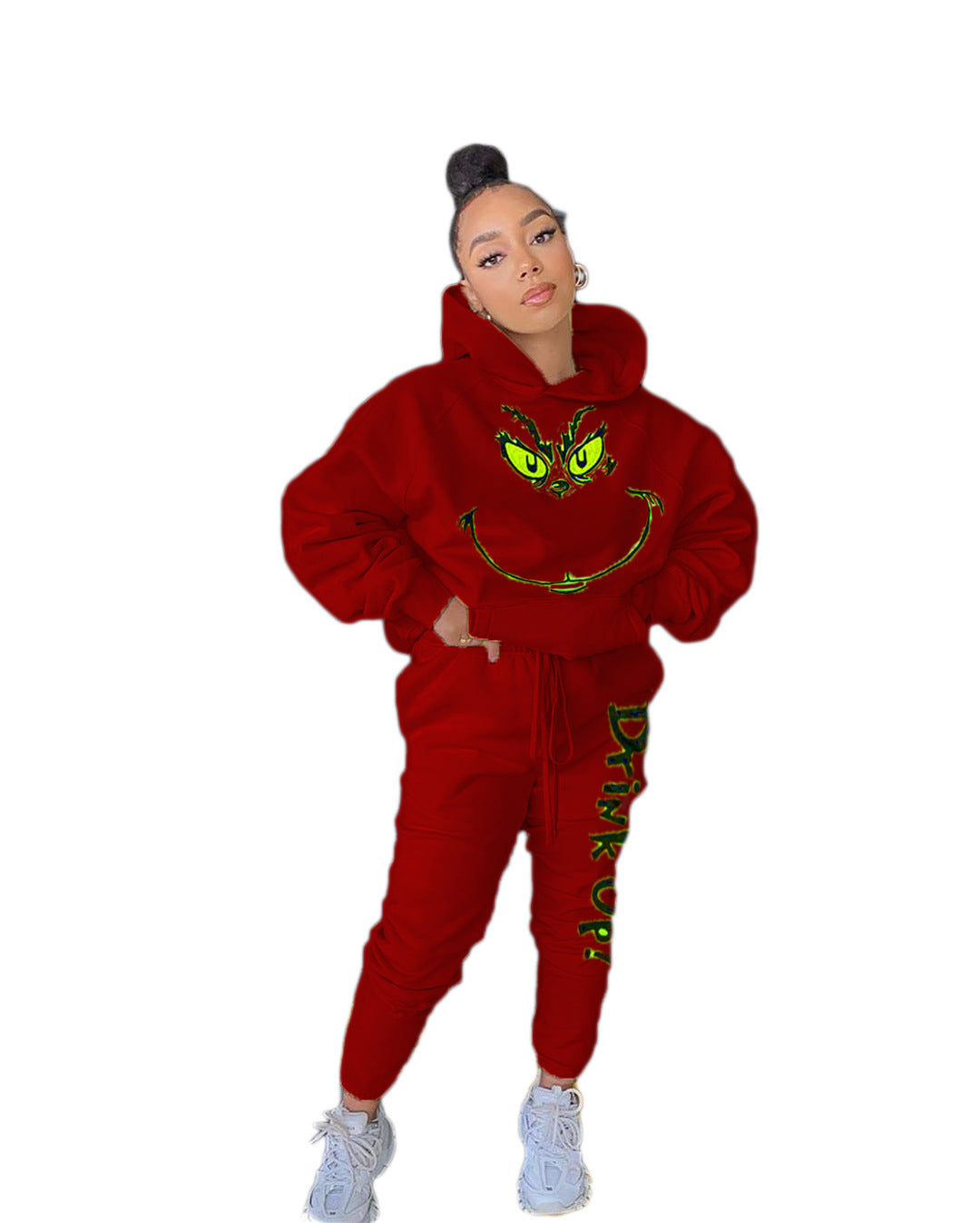 Two-Piece Printed Wish Sweater Casual Hooded Suit - Hendrick Brun