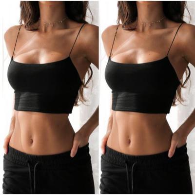 European And American Amazon Aliexpress Tongxia Women'S New Solid Color Sling Strapless Back And Chest Wrap Vest