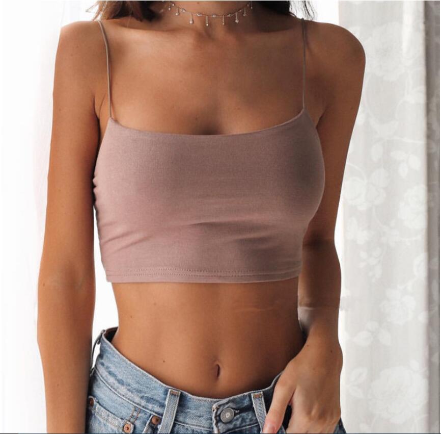 European And American Amazon Aliexpress Tongxia Women'S New Solid Color Sling Strapless Back And Chest Wrap Vest