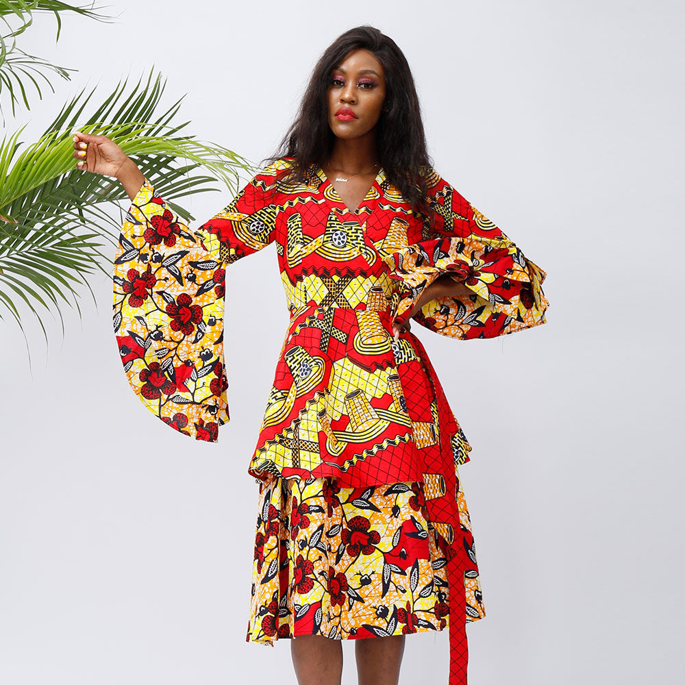 Conventional Sleeve African Dress