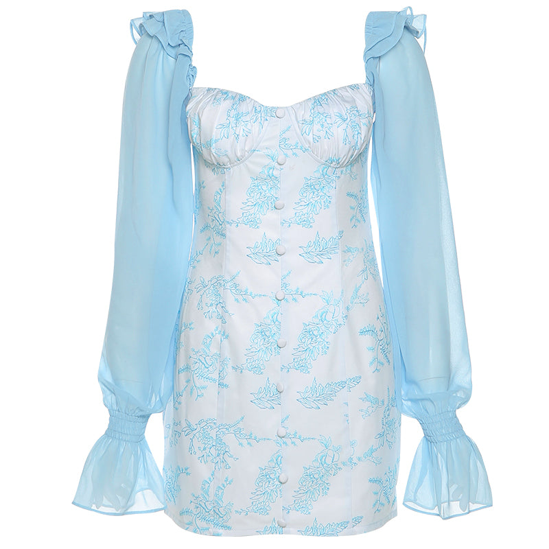Elegant Temperament, Western Style, Age-reducing Floral Dress