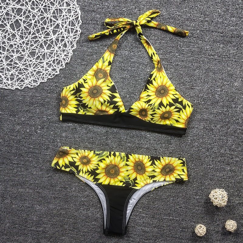 European And American Sexy Three - Point Type Small Daisy Bikini