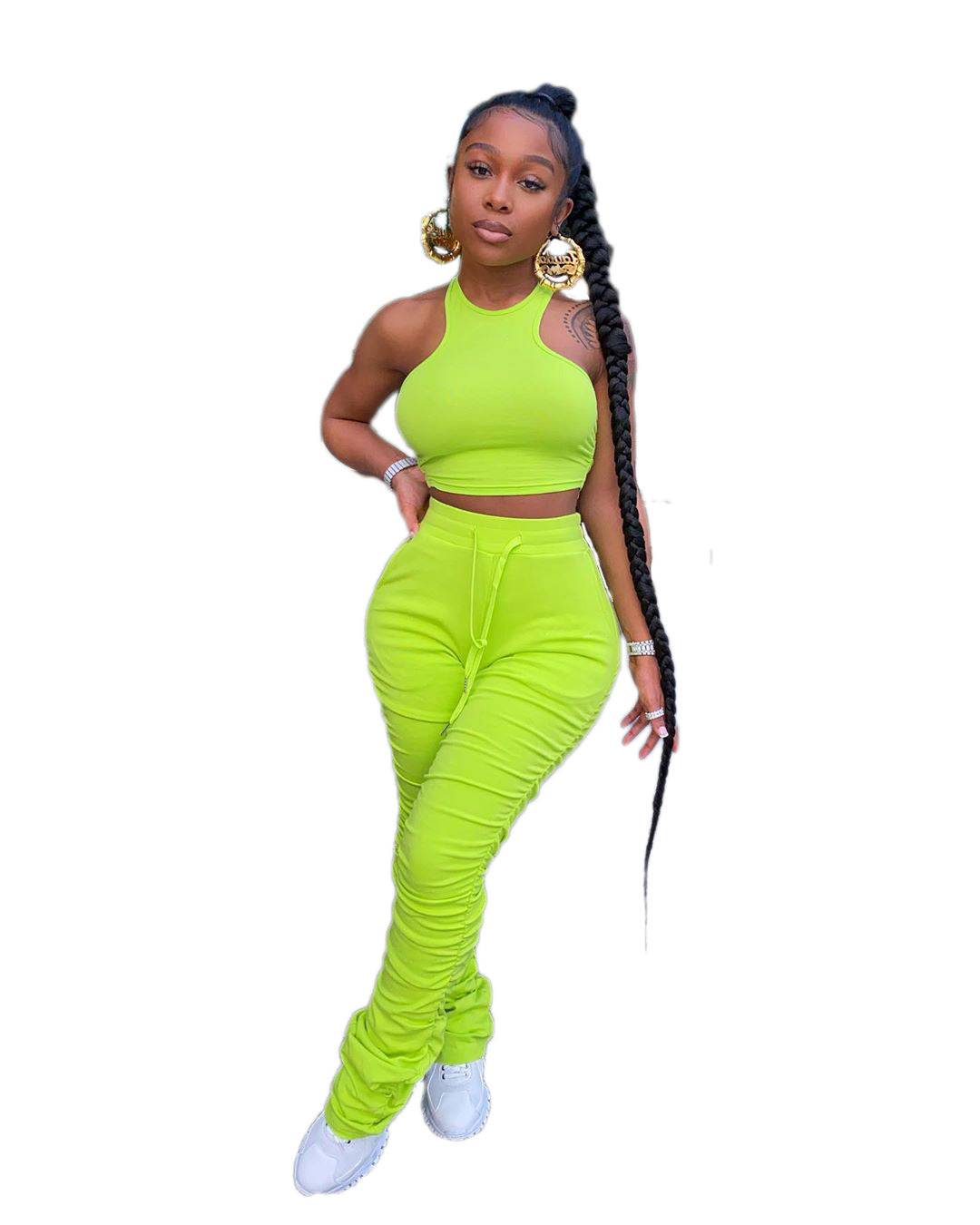 Women's Crop Top and Pants Two- Piece suit - Hendrick Brun