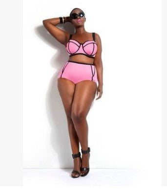 Bustier Push Up Top High Waist Bottom Bikini