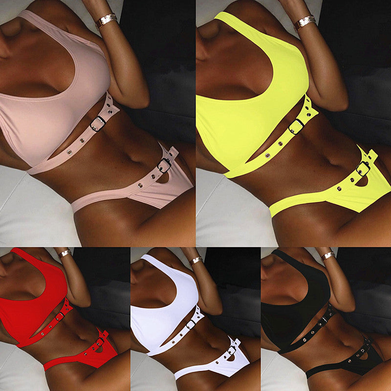 Bikini-clad women