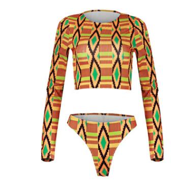 High Cut Long Sleeve Bikini Set