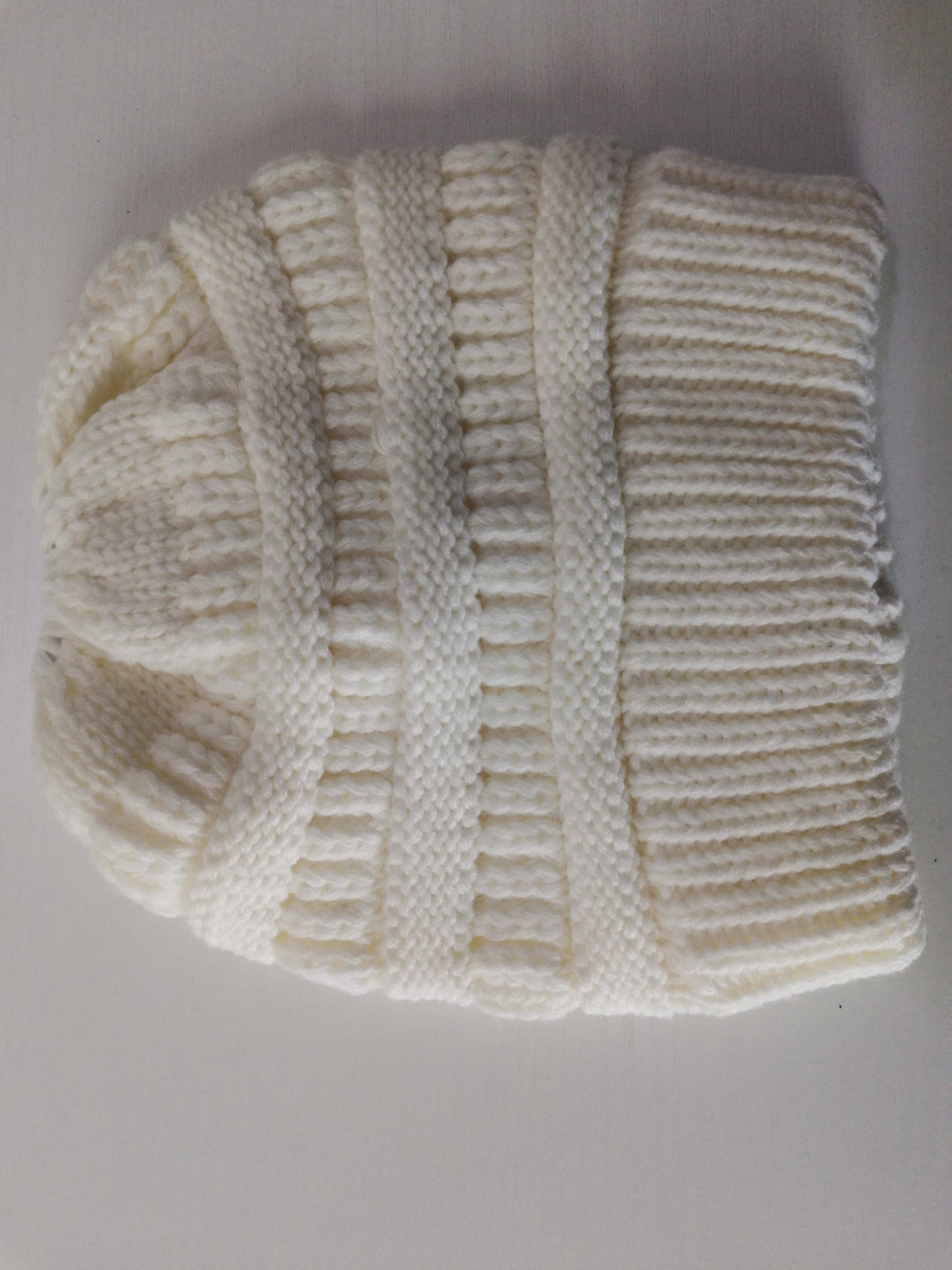 Mixed Color Knitted Wool Hat Ladies Non-labeled Ponytail Hat - Hendrick Brun