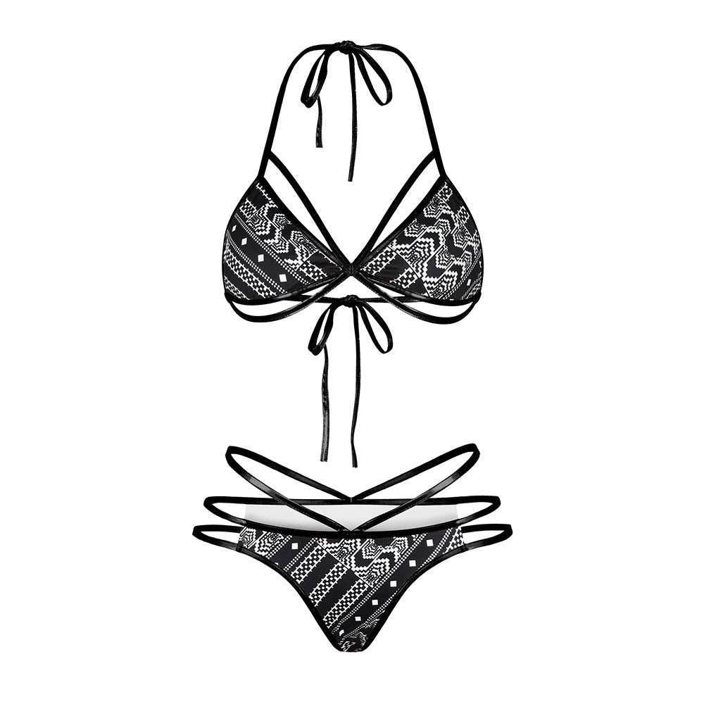 Black/White | Multi Colored Bikini Set
