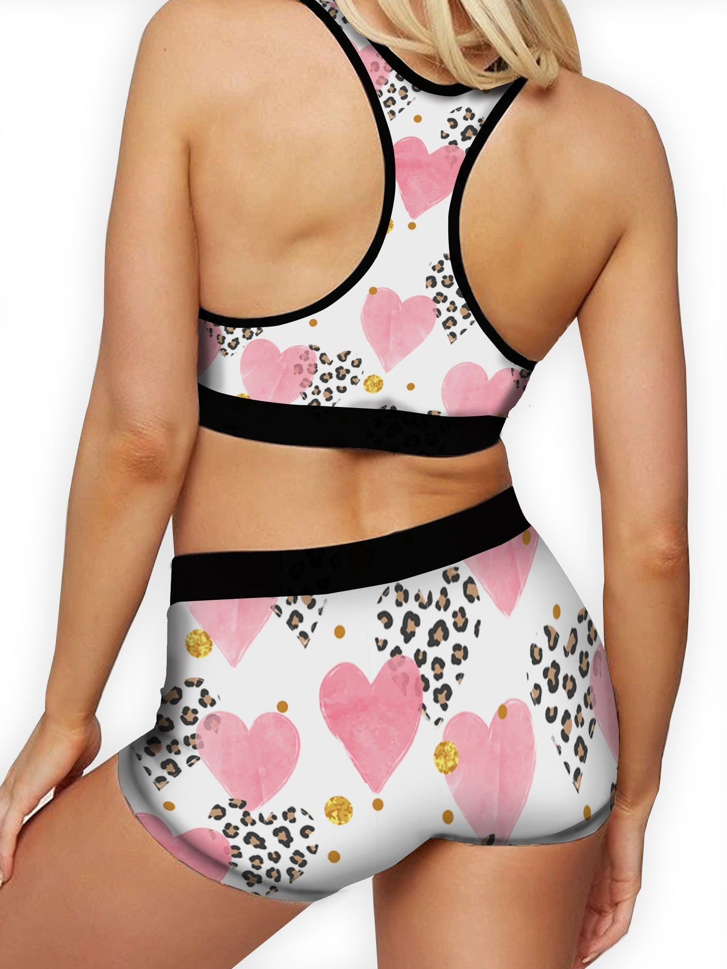 Womens Mixed Leopard Hearts Boy Short - Hendrick Brun