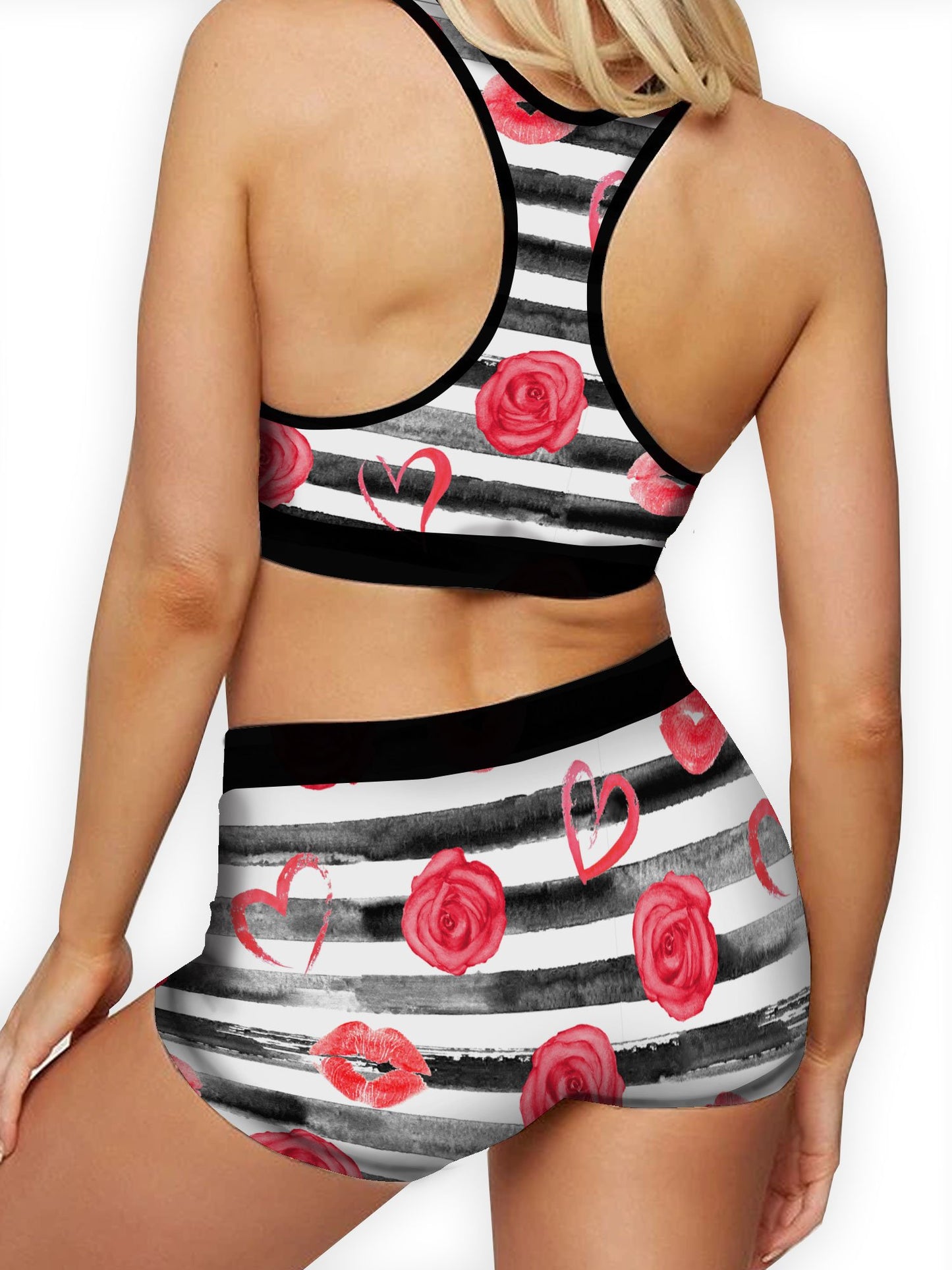 Women's Rose Stripes Boy Short - Hendrick Brun