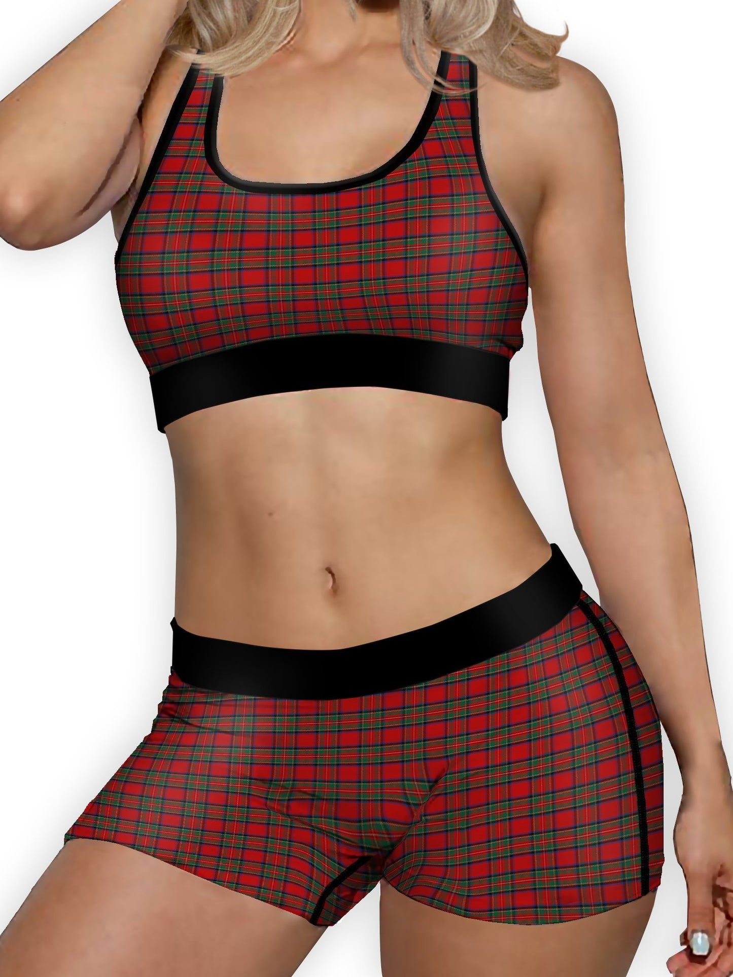 Christmas Tartan Boy Shorts - Hendrick Brun