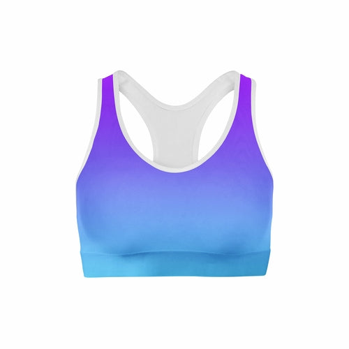 Purple Blue Ombre Sports Bra - Hendrick Brun