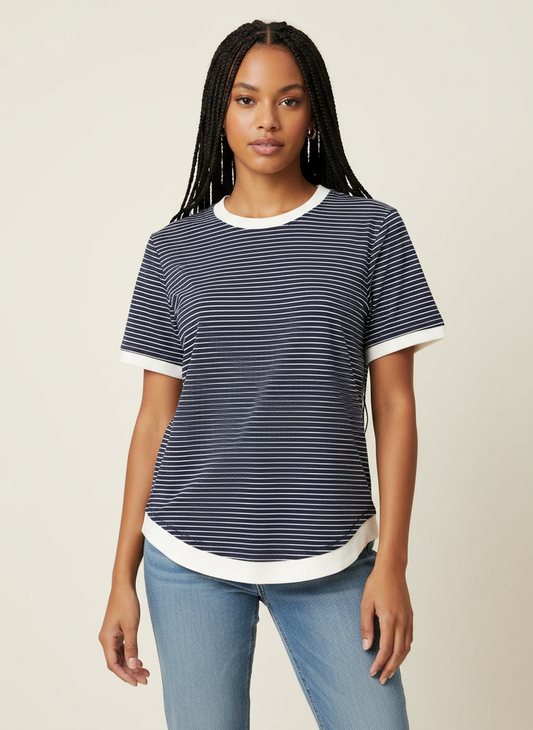 Striped Minimal Tee - Effortlessly Chic