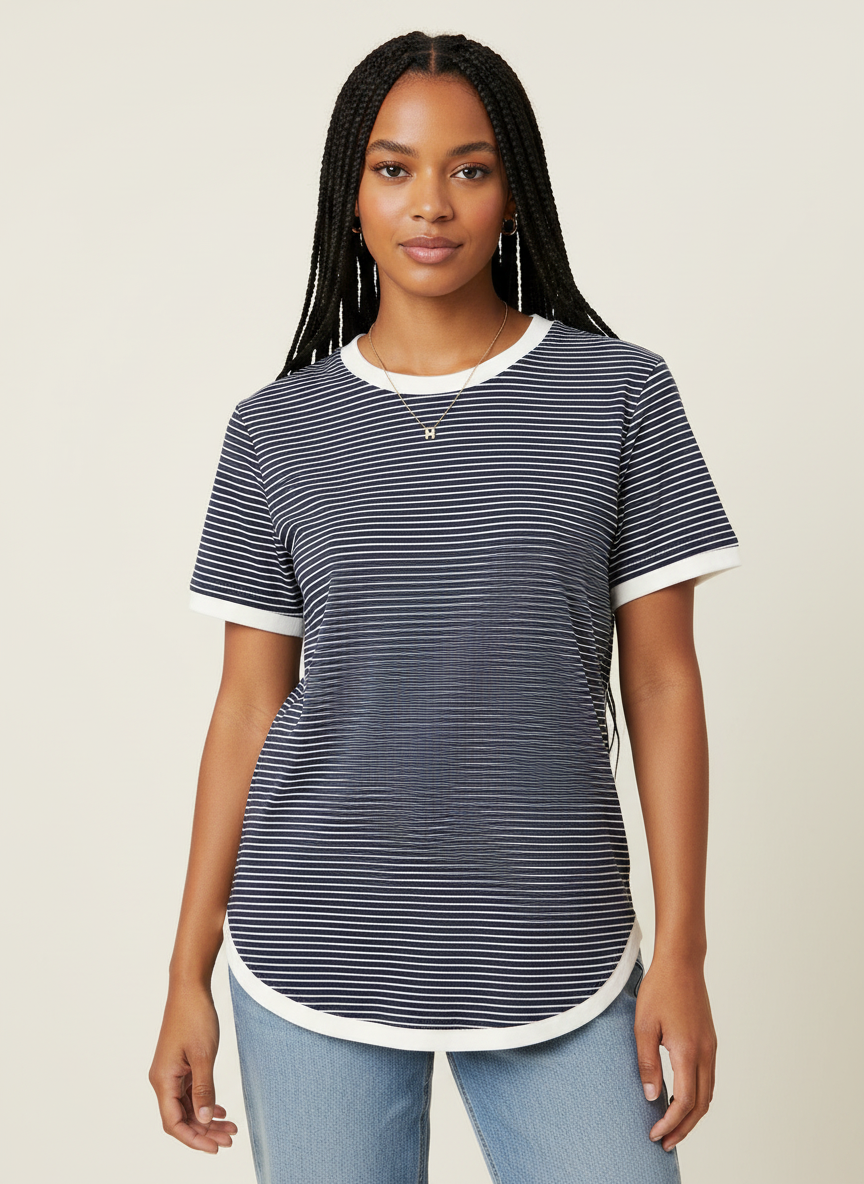 Striped Minimal Tee - Effortlessly Chic