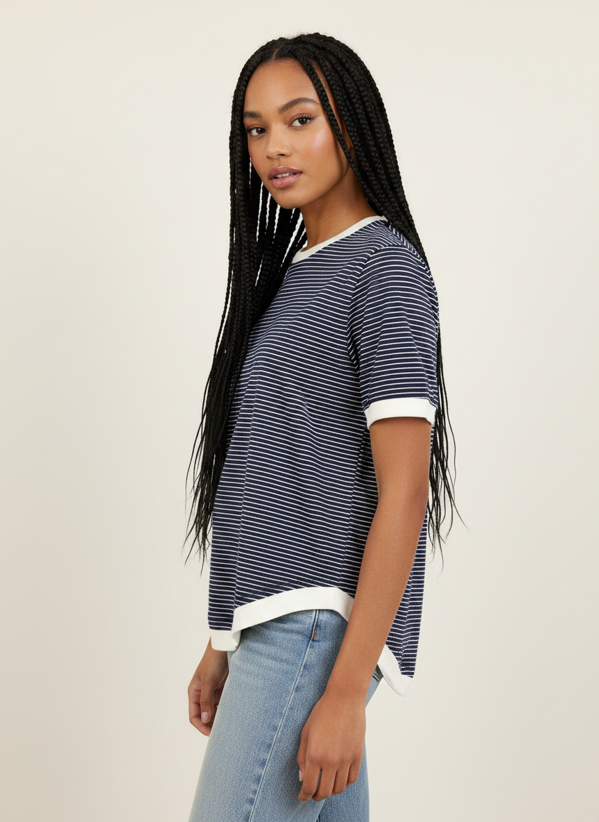 Striped Minimal Tee - Effortlessly Chic