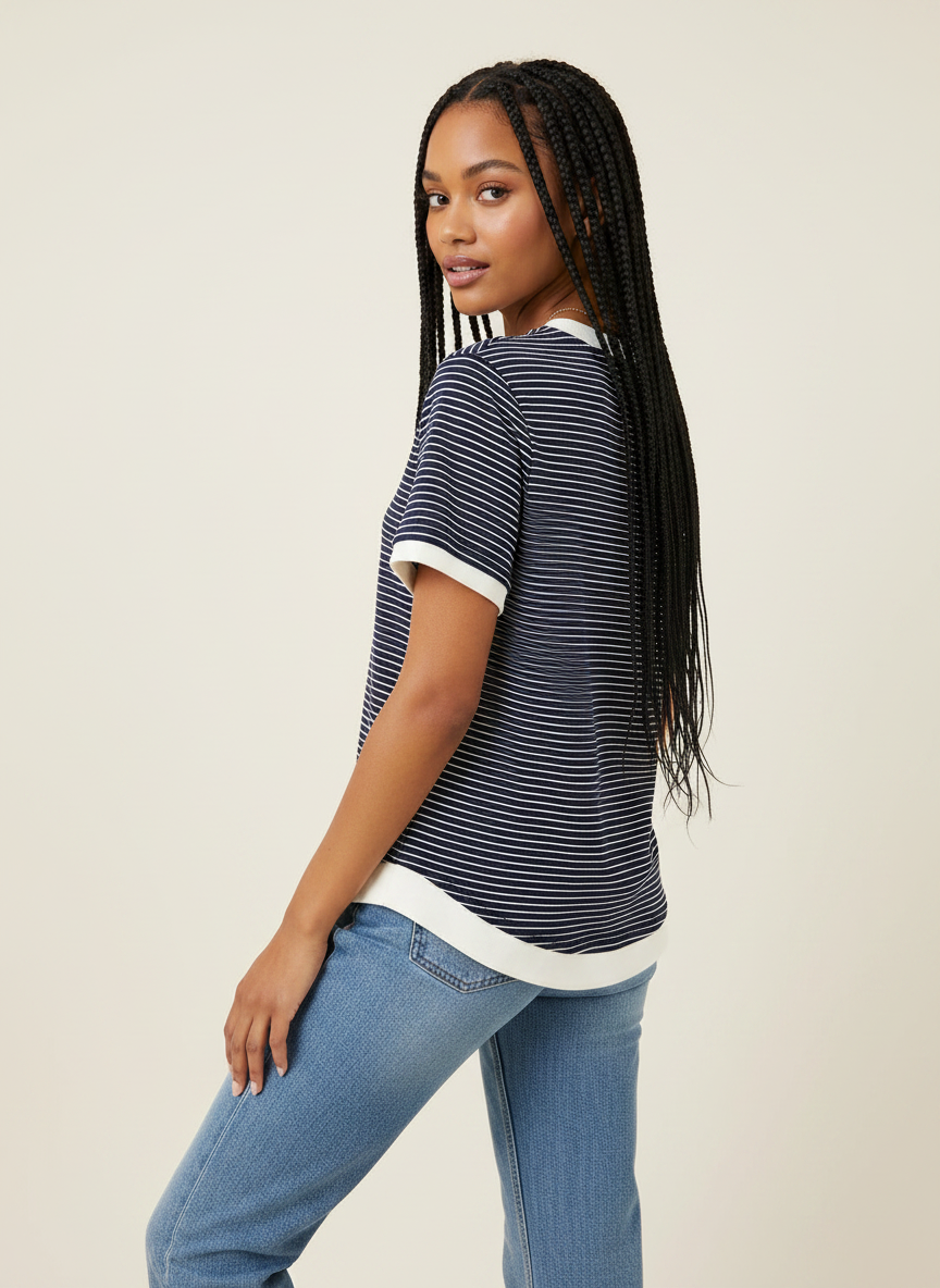 Striped Minimal Tee - Effortlessly Chic