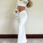 Two-piece Fashion Casual Solid Color Mid-length Skirt