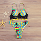 Multi Pattern High Waist Bikini Set